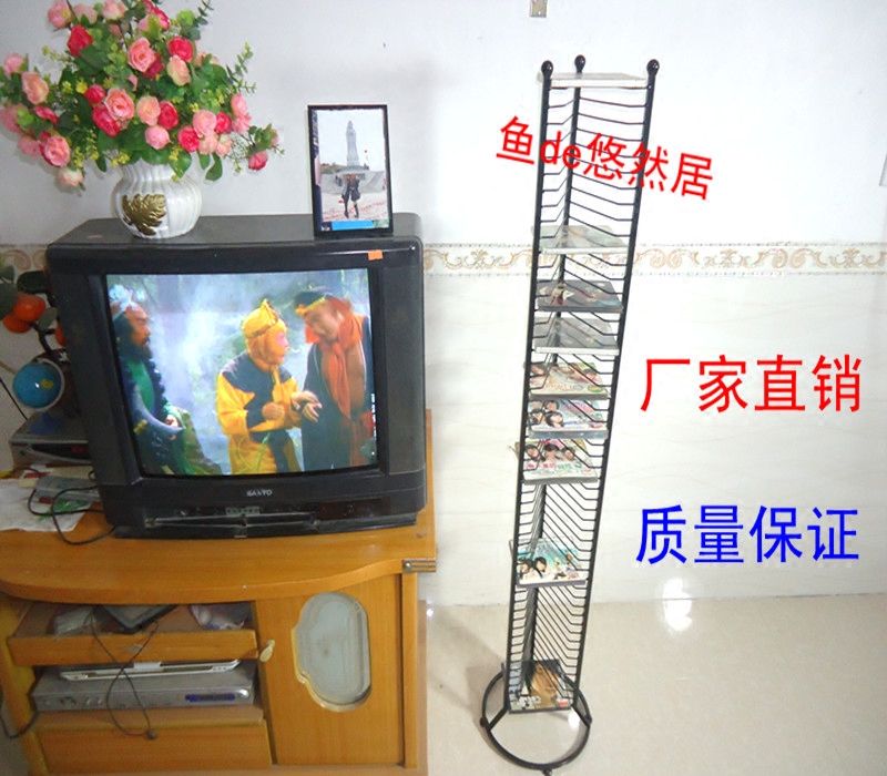 # Iron CD Rack Floor Vertical DVD Rack Disc Rack Living Room Floor Rack Storage Rack European Style DVD Rack
