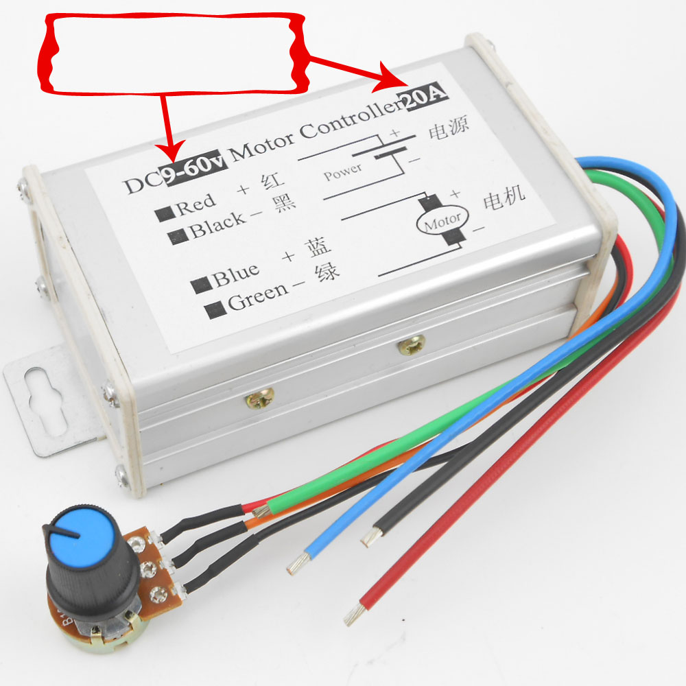 llPWM直流电机无级变速器 脉宽马达调速开关9V12V24V36V 调速器20