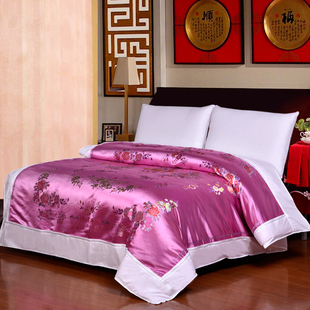A947 Hangzhou Silk Quilt Cover Wedding Silks and Satins Quilt Cover Soft Silks and Satins Quilt Cover Wedding Red Flower Blooming Rich Quilt