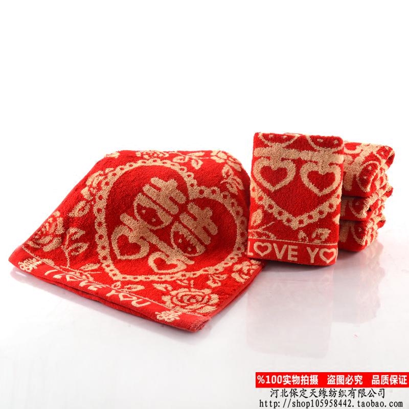 P66D wedding supplies big red face towel wedding box wedding back gift thickened batch