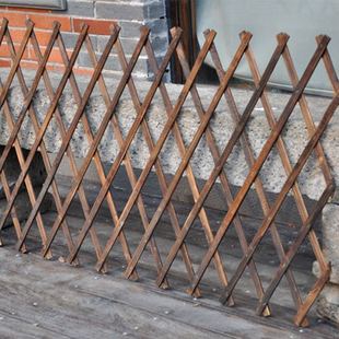 Carbonized Anti-Corrosion Retractable Wooden Mesh Fence Wooden Fence Green Plant Climbing Frame Climbing Grid Flower Stand