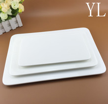批发纯白色托盘创意长方形宽平板寿司盘蛋糕盘子陶瓷碟子酒店瓷西