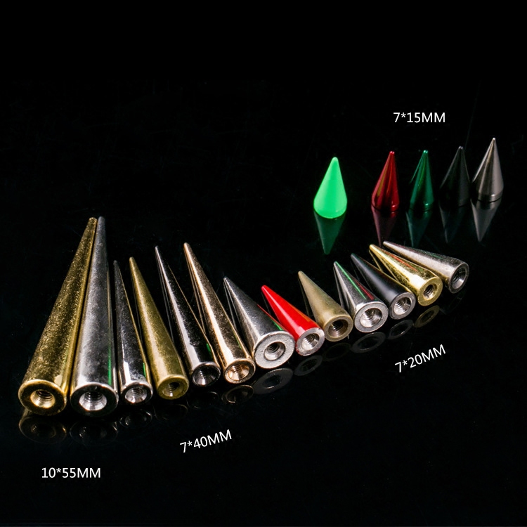ZY Handmade DIY Accessories Performance Leather Accessories Accessories Exaggerated Punk Jewelry All Copper Spikes Super Long Pointed Rivets
