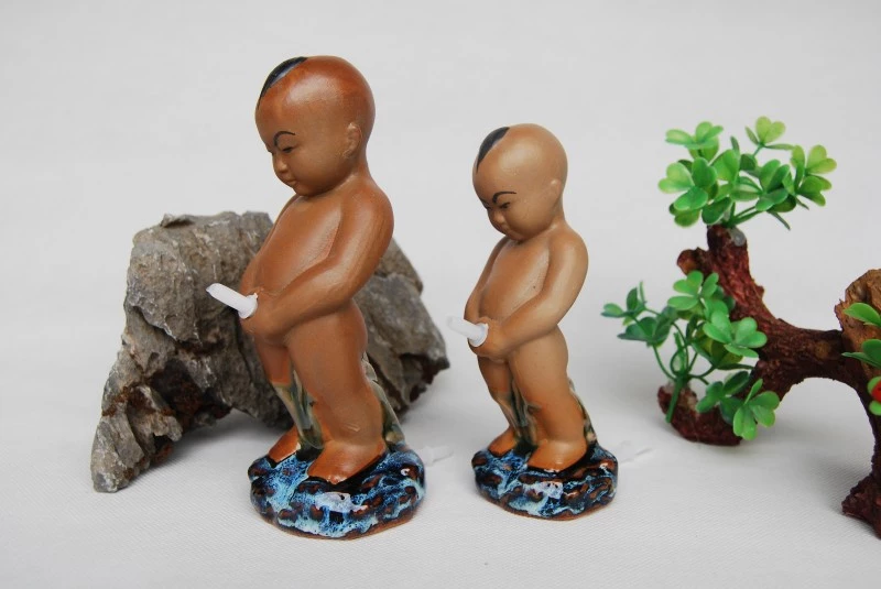 Керамические фигурки бонсай в виде мальчика, мочащегося, украшения для аквариума, сада, ландшафтного дизайна, поделки