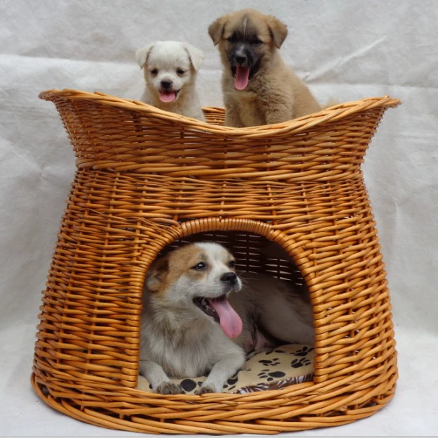 Four Seasons Универсальное гнездо из ивы и ротанга для домашних животных Зимний дом для кошек