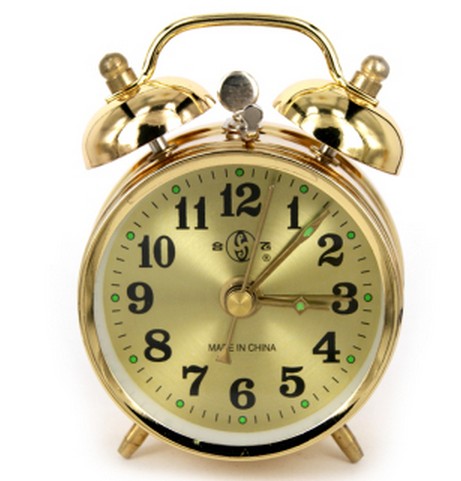 클래식 올드 빈티지 수동 코일 기계 기어 벨소리 알람 시계 금속 말굽 컬렉션 YUAN LUO