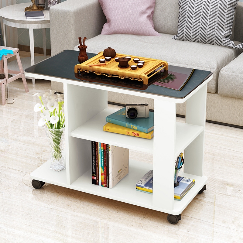 # Side Table Modern Simple Sofa Side Table Living Room Mobile Corner Table Mini Kung Fu Small Tea Table Tempered Glass Table