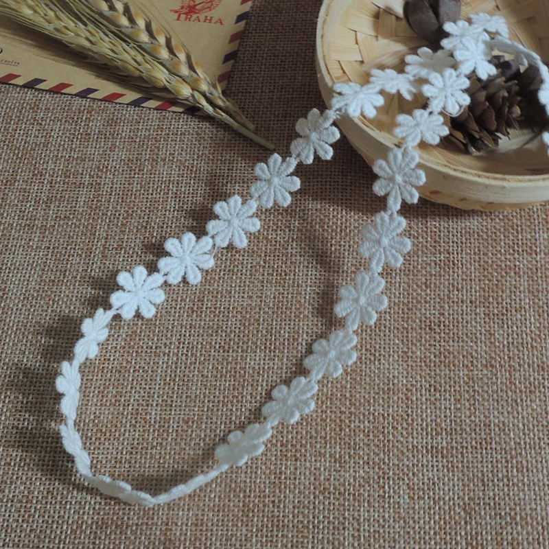 水溶蕾丝边花边服装辅料小花朵全棉装饰衣服diy宽1.4cm
