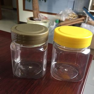 ♤ 250g Square Honey Bottle 200ml Plastic Jar Transparent Pet Bottle(Pt081)
