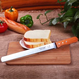 Exported to Europe Toast Knife Stainless Steel Bread Knife Serrated Knife Cake Saw Knife Kitchen Cooking Knife Baking Tool