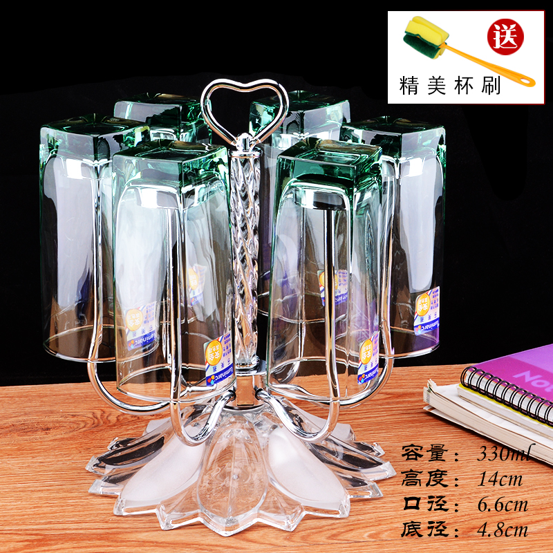 Square, green, 330 ml