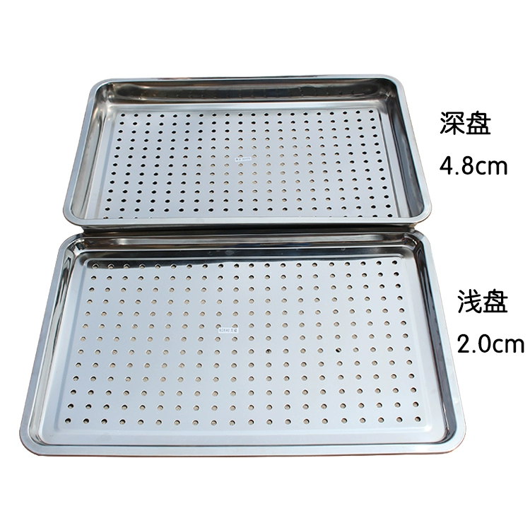 04 Паровая тарелка для риса Паровая тарелка Паровая тарелка Паровая тарелка из нержавеющей стали прямоугольная чайная тарелка с отверстием лоток для паровой тарелка