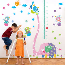 儿童房墙壁宝宝装饰墙纸贴画墙贴自粘客厅卧室测量身高贴纸可枫拓