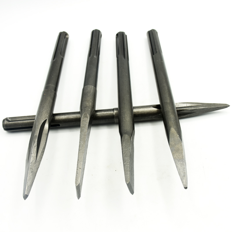 固美特博士五坑冲击钻头三槽两坑加长电镐镐头尖扁凿混凝土铲头子