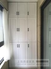 W1TR上海工廠定 制陽台櫃櫥櫃實木收納儲物櫃歐式模壓門定 做矮櫃