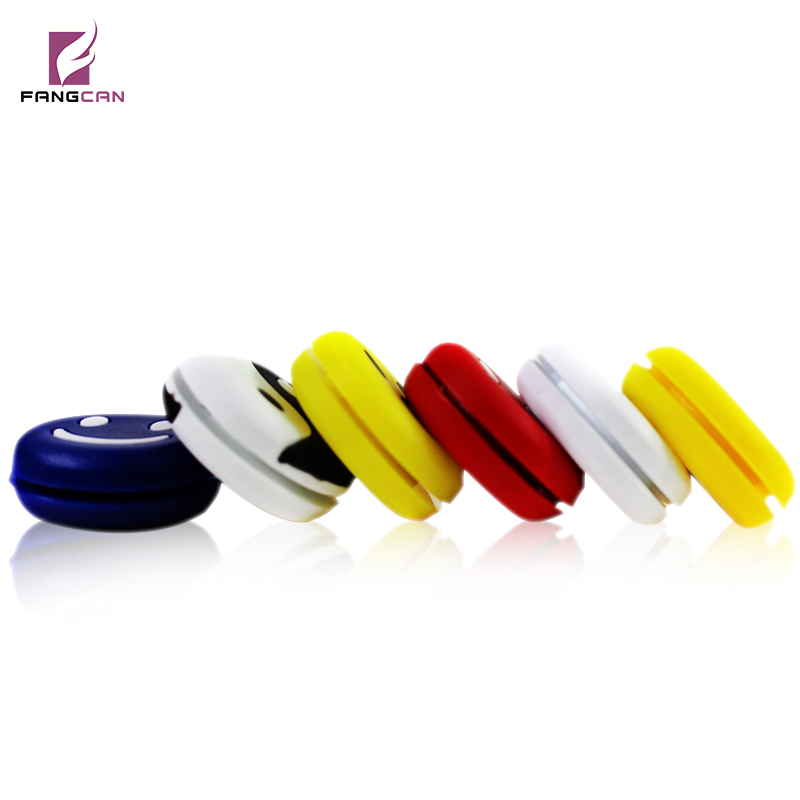 6 개의 벽걸이 형 테니스 라켓 충격 흡수 장치 충격 흡수 장치 충격 방지 실리콘 웃는 얼굴 표현 WANG JIN