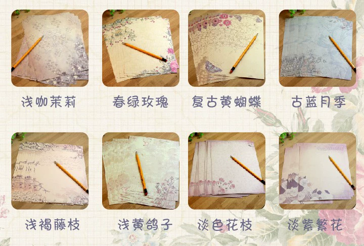 Набор конвертов от retro European Romantic Flower Language Creative Fresh Loading Letter Book Receiving Envelope Essence Paper Envelope Set