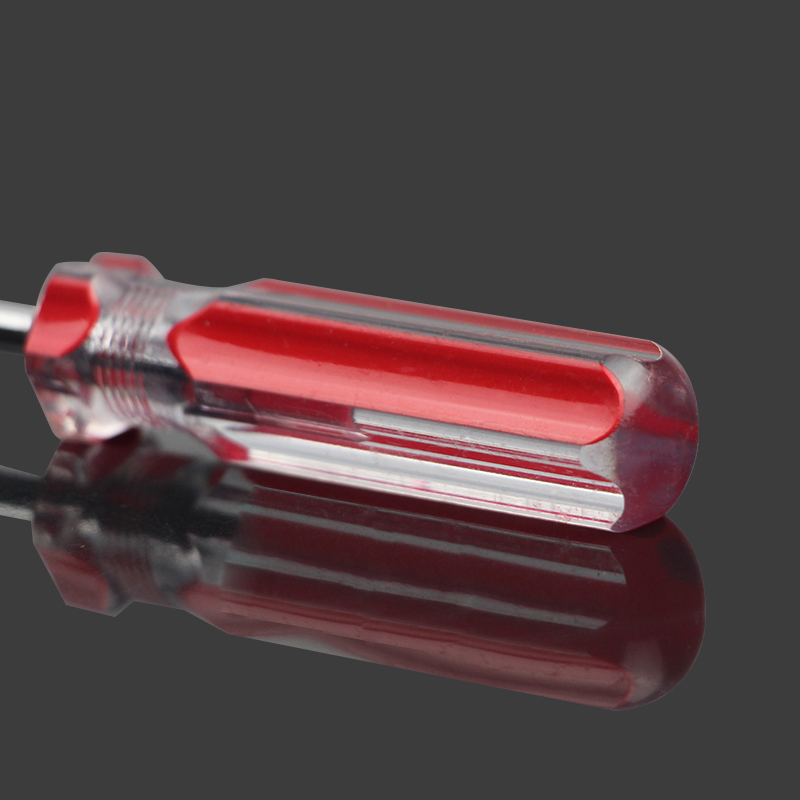 Destornillador pequeño cruz 5/6mm destornillador de mango transparente de cristal pequeño de 3 pulgadas destornillador pequeño 3*75