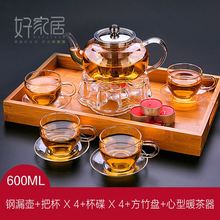 W1TR加厚耐高温玻璃茶壶单壶家用小号透明煮水泡茶过滤功夫红茶具