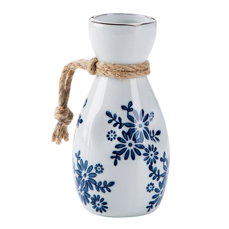 Ceramic retro wineglass, pocket flask