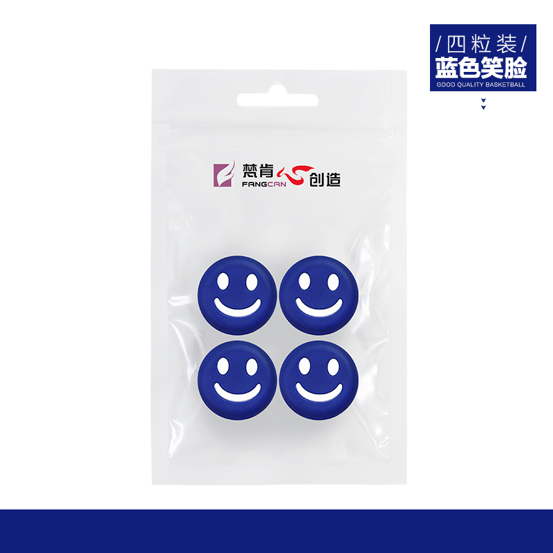 6 개의 벽걸이 형 테니스 라켓 충격 흡수 장치 충격 흡수 장치 충격 방지 실리콘 웃는 얼굴 표현 WANG JIN