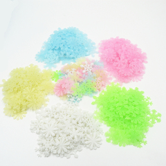 58C13d立體夜光雪花牆貼兒童房臥室宿舍裝飾夜光貼家居天花板熒光