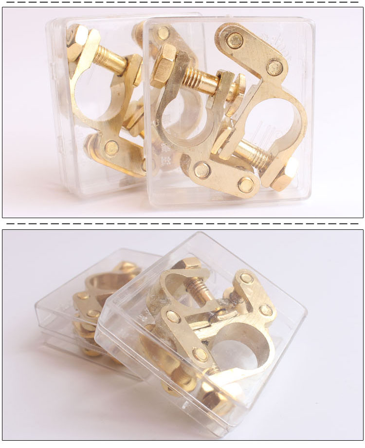 Car battery battery clip thickened pure copper pile head terminal power-off chuck battery column connector clip