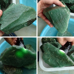 Natural Green Aventurine Jade Raw Stone Ornaments Carved Wool Large Block Aventurine Raw Ore Raw Material Pendant Bracelet Material
