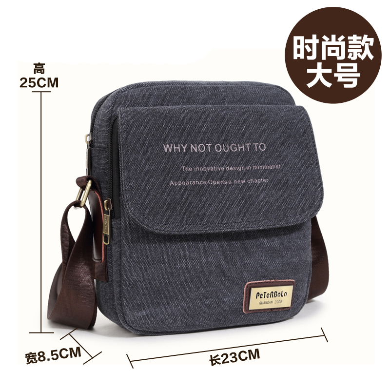 Bolso de lona para hombre, bolso de hombro, bolso de lona informal de estilo coreano para hombre, bolso cruzado de negocios, bolso cruzado pequeño, mochila, informal urbano