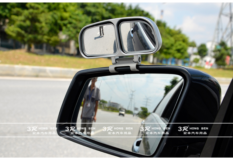 3R Car Rearview Mirror, Coach Mirror, Reversing Assist Mirror, Blind Spot Mirror, Wide-Angle Mirror with Adjustable Angle
