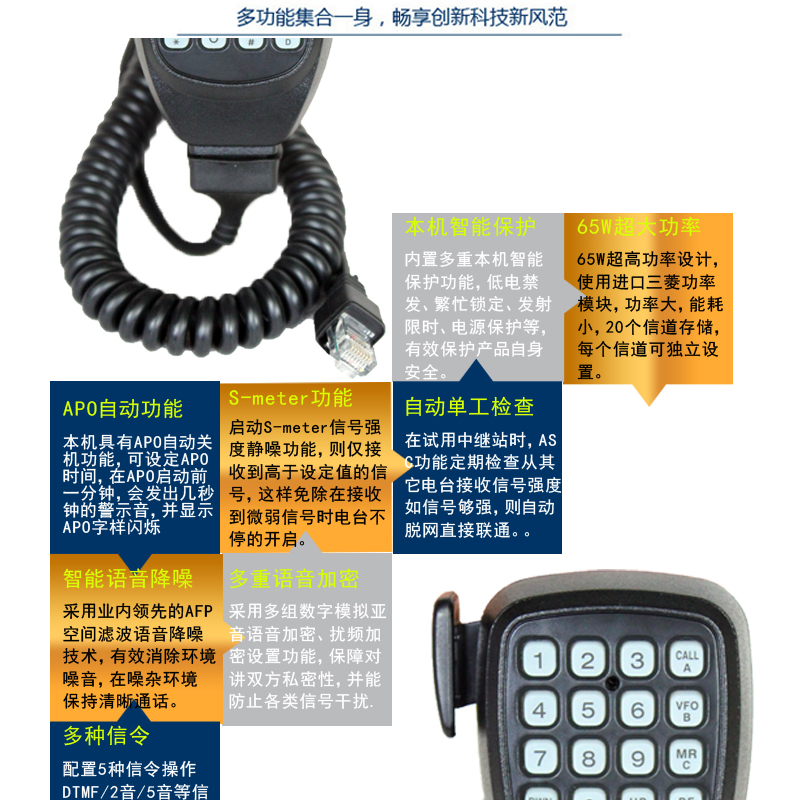 Kenwood Vehicle-Mounted Walkie-Talkie Civilian Radio Station Tm-481A-1 High-Power 281 High-Frequency Marine Radio 65W