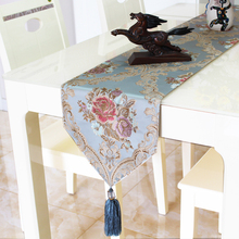 桌旗现代简约时尚欧式美式北欧地中海刺绣餐桌布艺茶几旗长条桌布