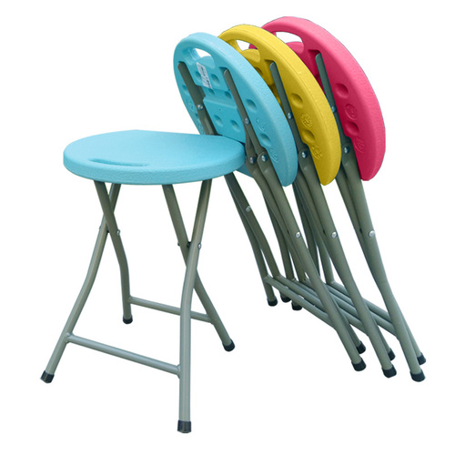 G3YN folding stool portable plastic small pontoon thick household high stool simple round stool outdoor small stool folding