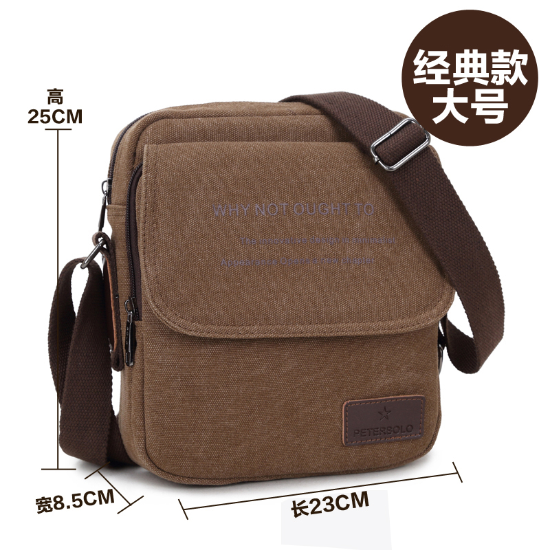 Bolso de lona para hombre, bolso de hombro, bolso de lona informal de estilo coreano para hombre, bolso cruzado de negocios, bolso cruzado pequeño, mochila, informal urbano
