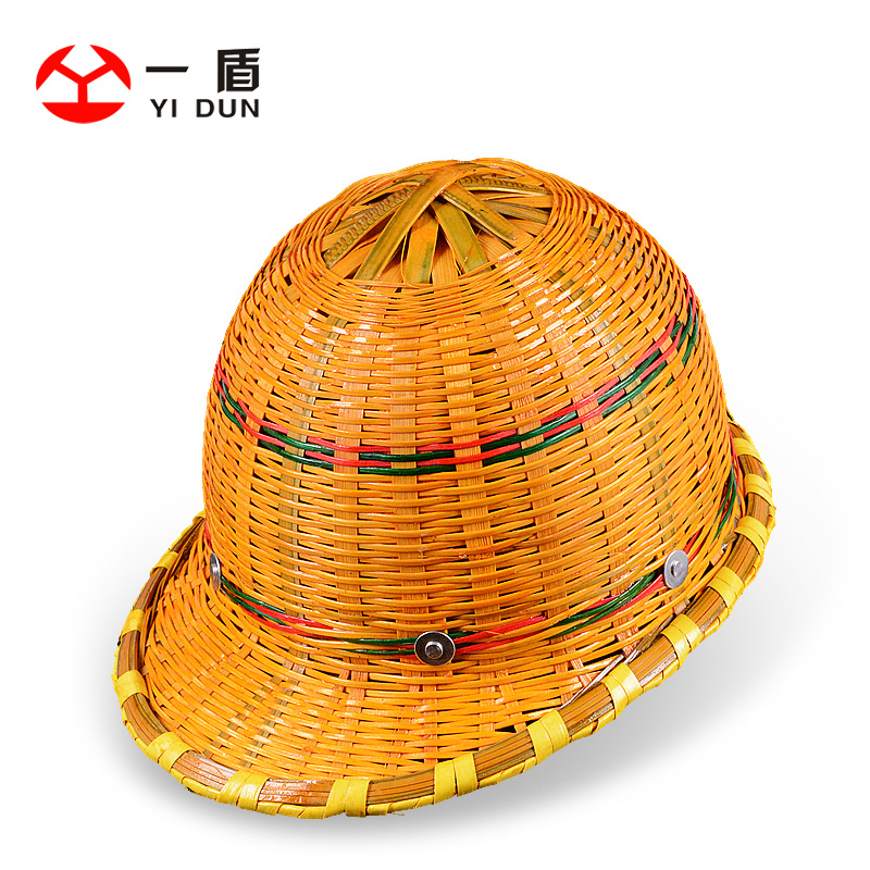 ✅竹编帽工地施工夏天四季透气矿工建筑工程监理藤帽男头