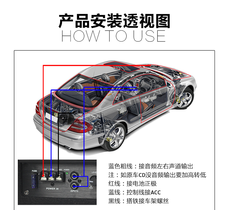 Car Subwoofer Audio Car 11.2inch v Active Power Amplifier High Power Speaker Speaker Subwoofer Modification