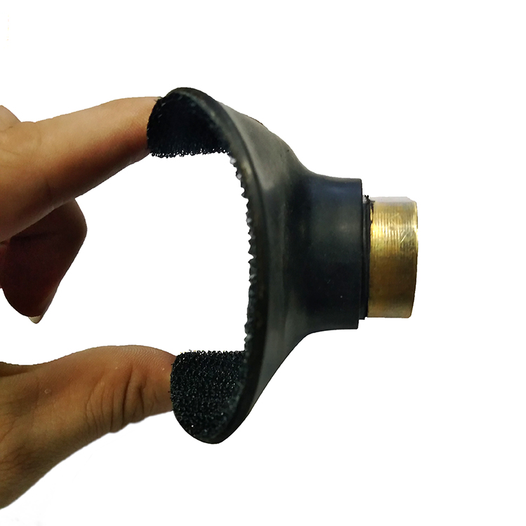 Molino de ángulo papel de lija disco autoadhesivo doblado mármol pulido cabeza de molienda hoja de molienda seca goma blanda ventosa conector de gancho de tela