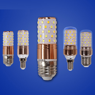 Three-color dimming LED corn lamp e27e14 small screw super bright 12W18W household energy-saving high-power lighting