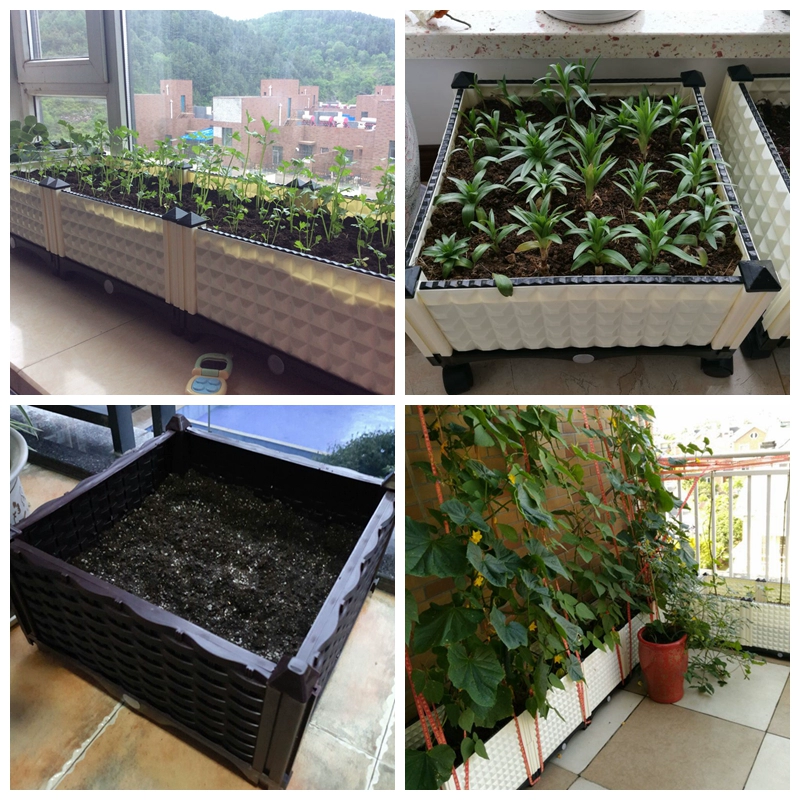 Бытовые горшки для посадки овощей, балконные прямоугольные очень большие уличные ящики для посадки, ящик для овощей, бытовые пластиковые цветочные горшки, цветочный желоб