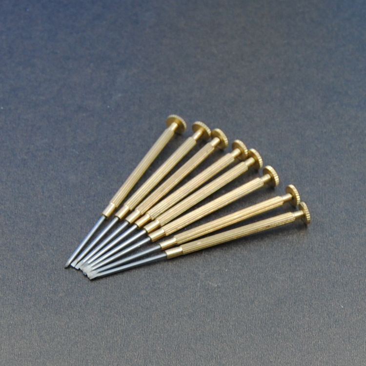 Pequeño destornillador de reloj de reparación mini bronce una palabra destornillador de cruz gafas herramientas de mantenimiento de relojes