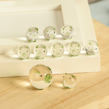 亲嘴生昌合曲猪10可爱小猪礼品摆件水晶猪礼盒装玻璃招财猪只工艺