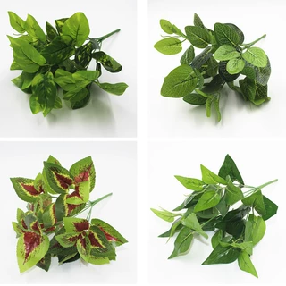 仿真叶子把束绿萝叶墙面装饰绿叶植物假花绿植植物墙造景配材批发