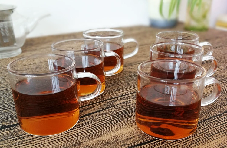 Glass transparent tea cup, tea set, increased thickness