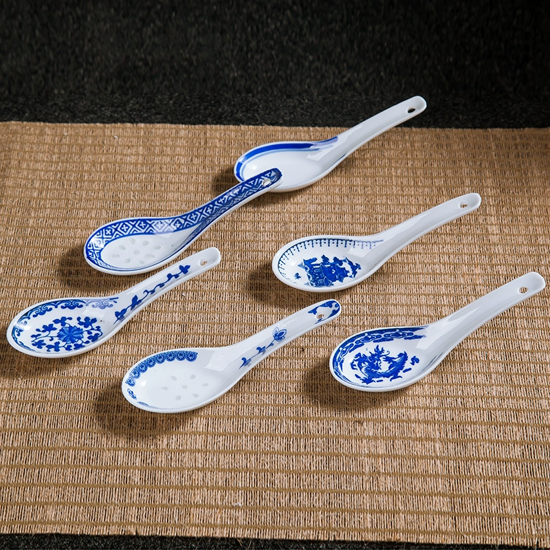 Синие и голубые ложки Цзиндэчжэня Керамические ложки для рисовых клецок