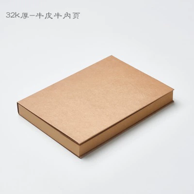 Retro leather book for students, increased thickness, graffiti, hand painting