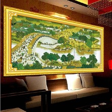 新款印花十字绣清明上河图全景新款2米3米6米22米大幅客厅系列