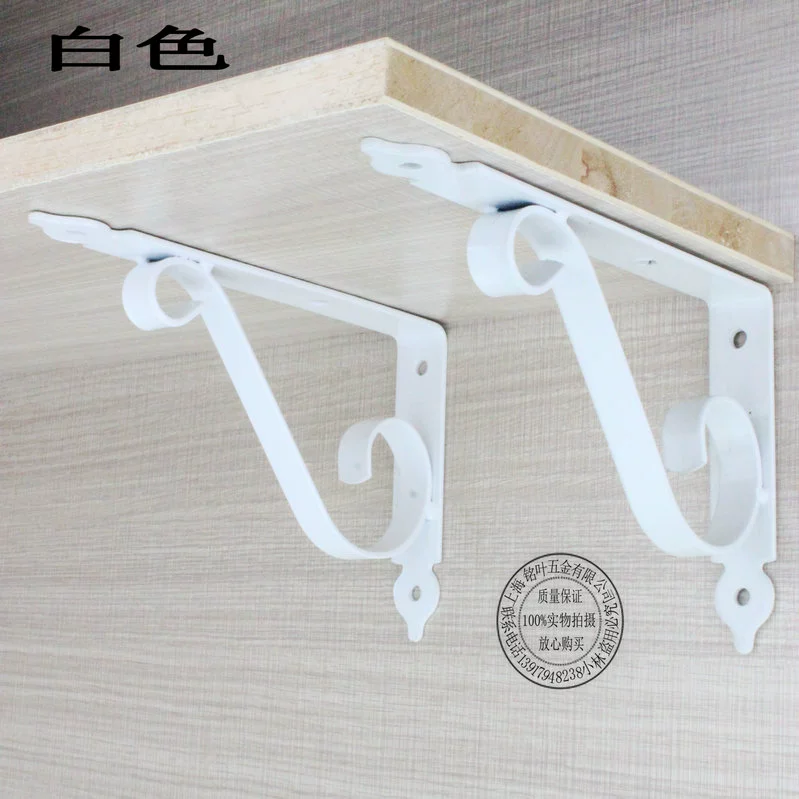 Thick triangle bracket bracket, iron art bookshelf layer shelf partition fixing support wall plants on the wall, marble frame