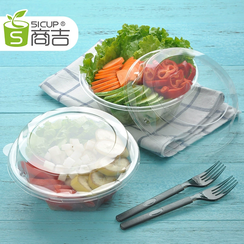 Шанхай Shangji прозрачная миска для салата для домашних животных, одноразовая коробка для обеда, упаковочная коробка, миска для салата с фруктами и овощами на вынос с крышкой