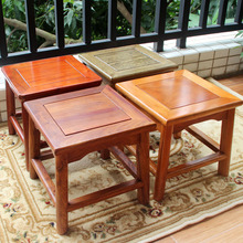 4I中式实木矮凳花梨木换鞋小櫈子方凳木凳子家用客厅红木茶几小板