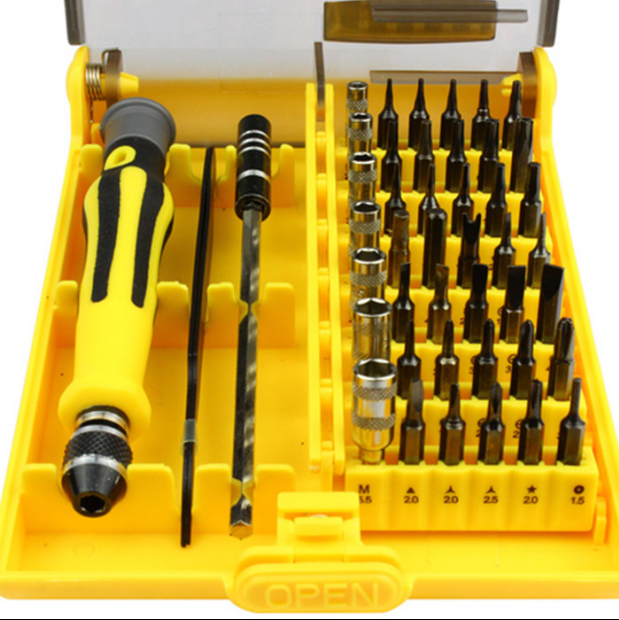 Juego de combinación de destornillador 45 en 1 destornillador multifunción herramienta de reparación digital para teléfonos móviles de Apple